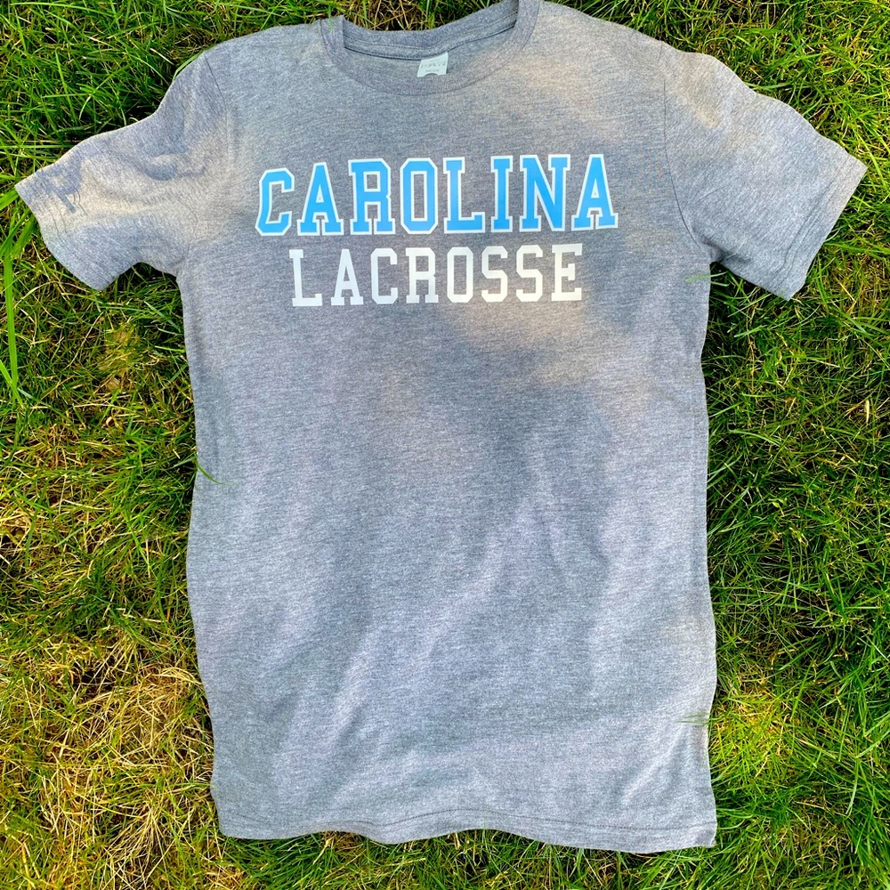 NEW Carolina Lacrosse Tri-blend shirt Sport Grey